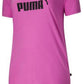 Camiseta Puma Logo Feminina Rosa Tamanho 1X