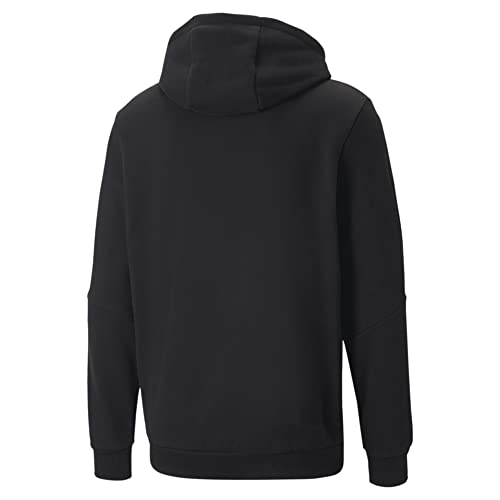 Moletom Puma Masculino com Fita de Logotipo Dourado e Fleece, Preto, Tamanho Pequeno
