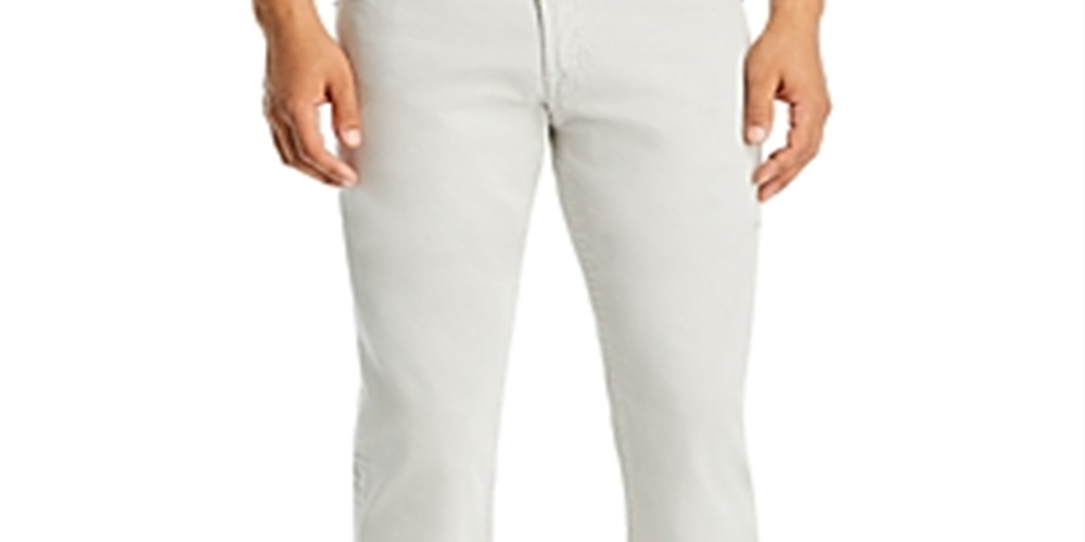 Calça Ag Masculina Tellis Slim Fit Sarja Cinza Tamanho 30X34