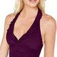 Top tankini Ralph Lauren feminino Eggplant Beach Club com babados e alças finas, rosa, tamanho 12