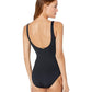 Ralph Lauren Beach Club Feminino Twist Over The Shoulder Underwire One Piece Preto Tamanho 14