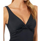 Ralph Lauren Beach Club Feminino Twist Over The Shoulder Underwire One Piece Preto Tamanho 14