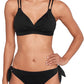 Sutiã Ralph Lauren Beach Club Feminino com aro duplo e alças duplas, preto, tamanho 4