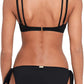 Sutiã Ralph Lauren Beach Club Feminino com aro duplo e alças duplas, preto, tamanho 4