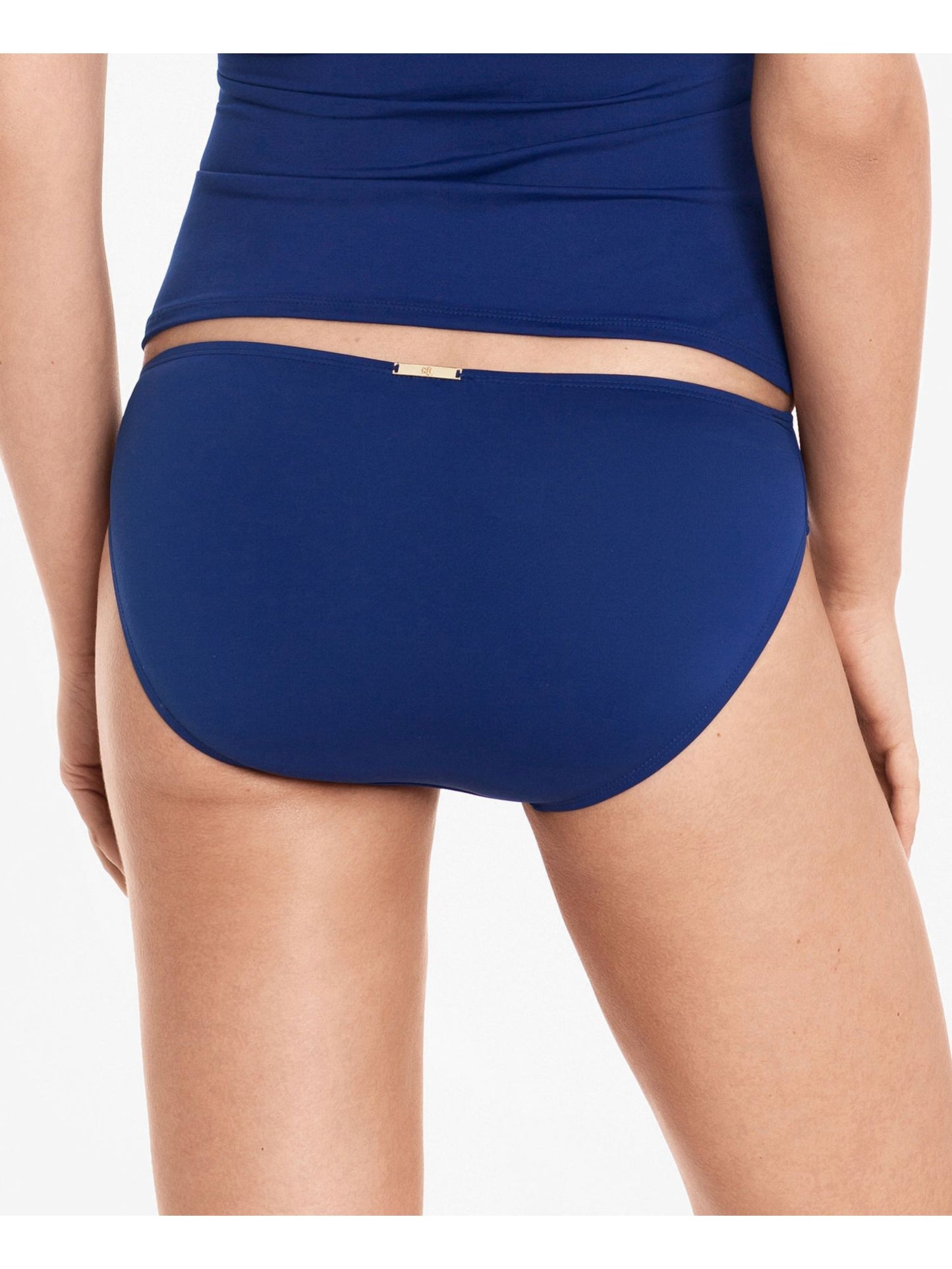 Ralph Lauren Feminino Forro Elástico Cobertura Total Beach Club Hipster Maiô Azul Tamanho 10