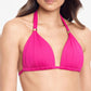 Ralph Lauren Feminino Elástico Amarrado Copas Fixas Decote V Profundo Ajustável Praia Maiô Top Rosa Tamanho 10