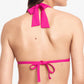 Ralph Lauren Feminino Elástico Amarrado Copas Fixas Decote V Profundo Ajustável Praia Maiô Top Rosa Tamanho 10