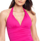 Ralph Lauren Feminino Decote V Copo Moldado Beach Club Halter Tankini Maiô Top Rosa Tamanho 8