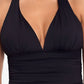 Ralph Lauren Beach Club Feminino Solid Swimwear Preto Tamanho 14