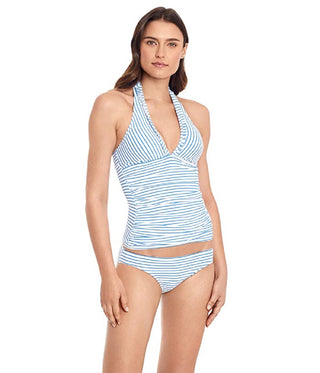 Top Tanquíni Listrado Bengal Feminino Ralph Lauren Azul Tamanho 12