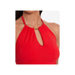 Maiô feminino com aro e estampa tribal Ikat Ots da Lauren Ralph Lauren, vermelho, tamanho 14