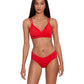 Calça Ralph Lauren Beach Club Feminina Solid Cintura Média Frente em V Vermelha Tamanho 10