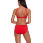 Calça Ralph Lauren Beach Club Feminina Solid Cintura Média Frente em V Vermelha Tamanho 10
