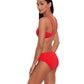 Calça Ralph Lauren Beach Club Feminina Solid Cintura Média Frente em V Vermelha Tamanho 10