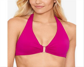 Top de biquíni Halter Beach Club feminino Ralph Lauren, rosa, tamanho 4