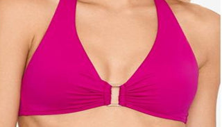 Top de biquíni Halter Beach Club feminino Ralph Lauren, rosa, tamanho 4