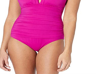 Ralph Lauren Beach Club Feminino Sólido Gola Alta Macacão Rosa Tamanho 12