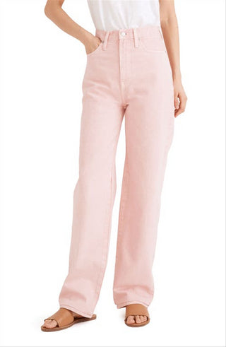 Calça jeans reta larga Madewell rosa outono tamanho 29