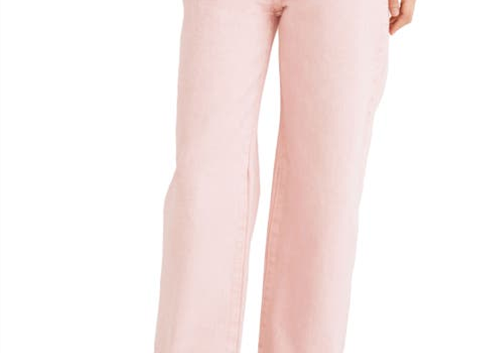 Calça jeans reta larga Madewell rosa outono tamanho 29
