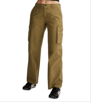 Calça cargo reta de cintura baixa Madewell verde