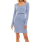 Vestido Cardigan de Malha Bodycon Ultra Flirt Junior Roxo Tamanho Grande