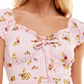 Vestido curto com estampa floral Ultra Flirt Junior, rosa, tamanho X-S