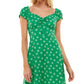 Vestido curto com estampa floral Ultra Flirt Junior, verde, tamanho médio
