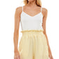 Macacão Ultra Flirt Junior com decote em V, amarelo, tamanho XX-G