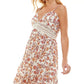 Vestido estampado de crochê com acabamento floral Ultra Flirt Junior, tamanho grande