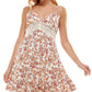 Vestido estampado de crochê com acabamento floral Ultra Flirt Junior, tamanho grande