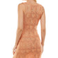 Vestido de crochê Ultra Flirt Junior Laranja Tamanho Grande