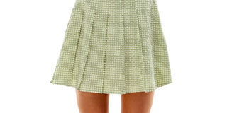 Minissaia Seersucker Ultra Flirt Junior Verde Tamanho X-Grande