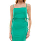 Vestido Ultra Flirt Junior com recorte franzido e nervuras laterais, verde, tamanho grande