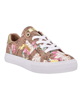 GUESS Women's Loven Low Top Sneaker Brown Size 8.5 M