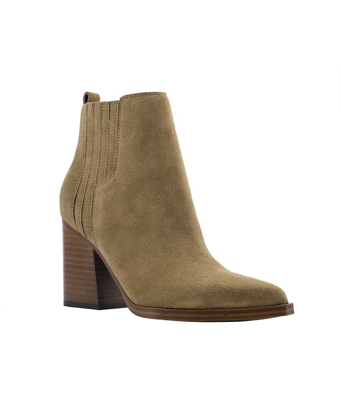 Botas de salto bloco Matter femininas Marc Fisher, marrom, tamanho 8,5 M