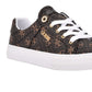Tênis casual feminino GUESS Loven com cadarço, marrom, tamanho 9 M