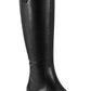 Botas de montaria femininas Easy Spirit Rhonda Regular Calf, pretas, tamanho 8,5 M