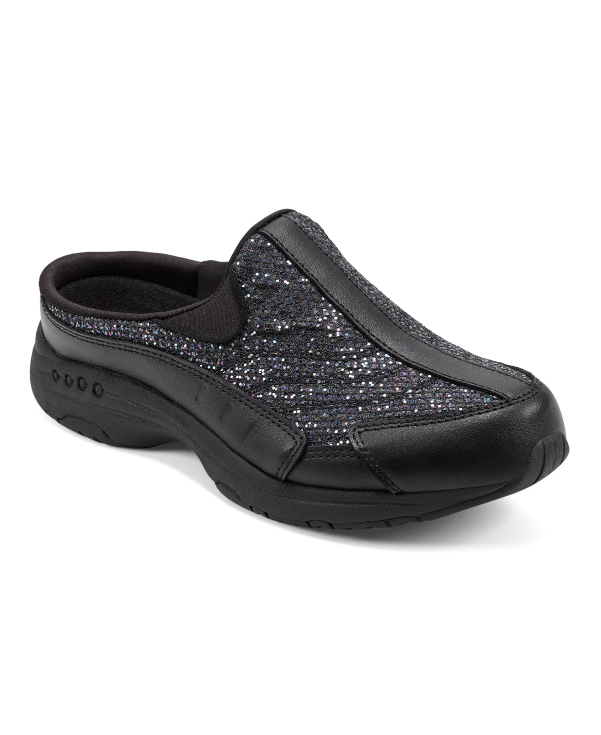 Tênis Easy Spirit Traveltime Glitter Slip On Feminino Preto Tamanho 7,5 M