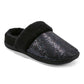 Pantufa feminina Easy Spirit Siesta Slip On com suporte de arco, preta, tamanho 7