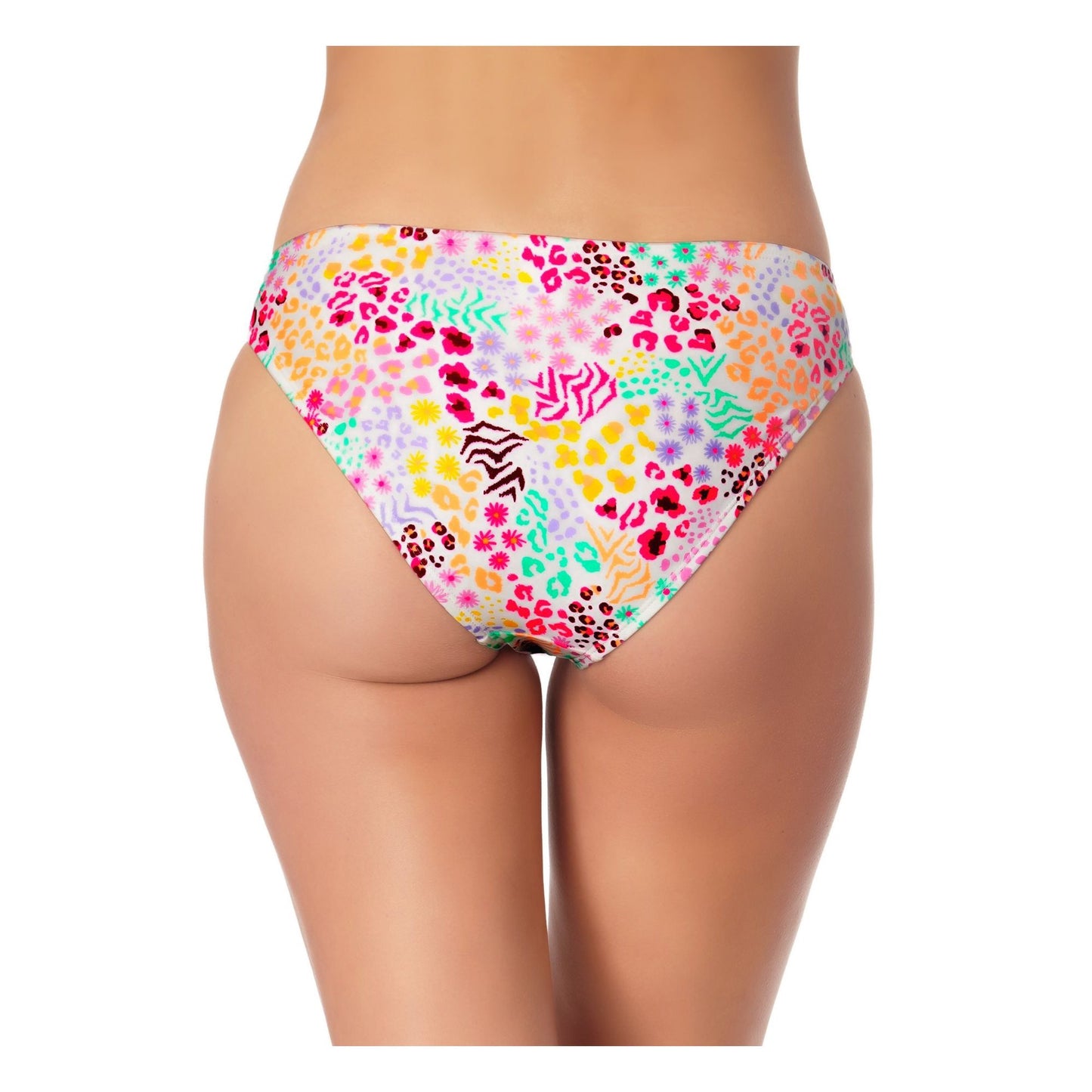 California Waves Junior's Hipster Scoop Bikini Bottoms Maiô Branco Multicolorido