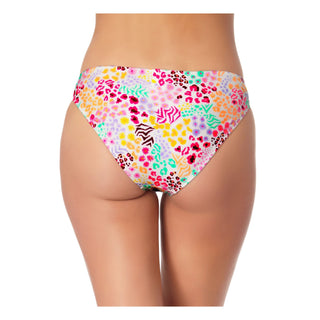 California Waves Junior's Hipster Scoop Bikini Bottoms Maiô Branco Multicolorido
