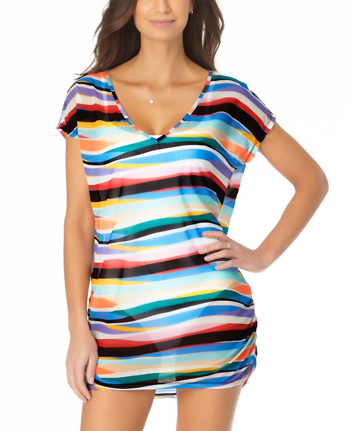 Túnica feminina Anne Cole Multi Mesh Multicolorida Tamanho X-G