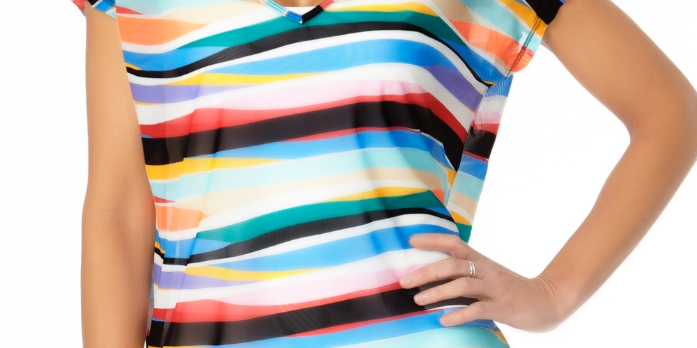 Túnica feminina Anne Cole Multi Mesh Multicolorida Tamanho X-G