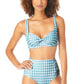 Anne Cole Maiô Feminino Cintura Alta Estampa Vichy Azul Tamanho X-S