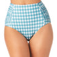 Anne Cole Maiô Feminino Cintura Alta Estampa Vichy Azul Tamanho X-S