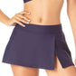 Maiô feminino Anne Cole com fenda lateral e saia azul