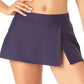 Maiô feminino Anne Cole com fenda lateral e saia azul