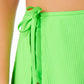 California Waves Junior's Saia Sarong Ribbed Cover Up Maiô Verde