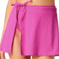 California Waves Junior's Saia Sarong Ribbed Cover Up Maiô Roxo