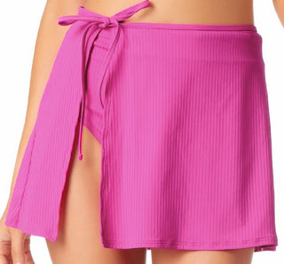 California Waves Junior's Saia Sarong Ribbed Cover Up Maiô Roxo